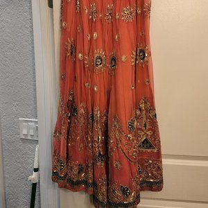Bridal Skirt Indian Embroidered and Beaded